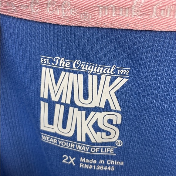 Muk Luks Royal Blue Button Up Cardigan Shirt Loungewear Women’s 2X Pockets - Picture 5 of 8